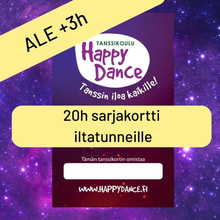ALE 20-KORTTI (iltatunnit) + 3h