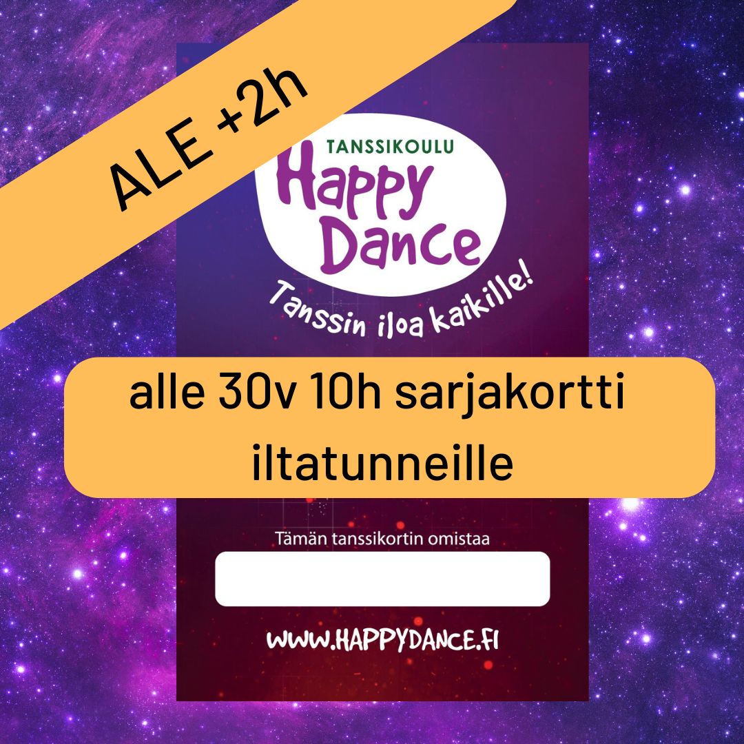 ALE alle 30v 10KORTTI (iltatunnit) + 2h